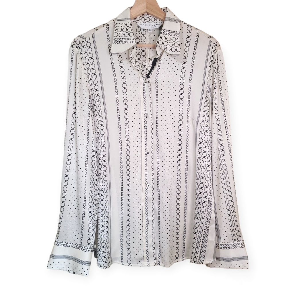 Trina Turk Chain Print Blouse